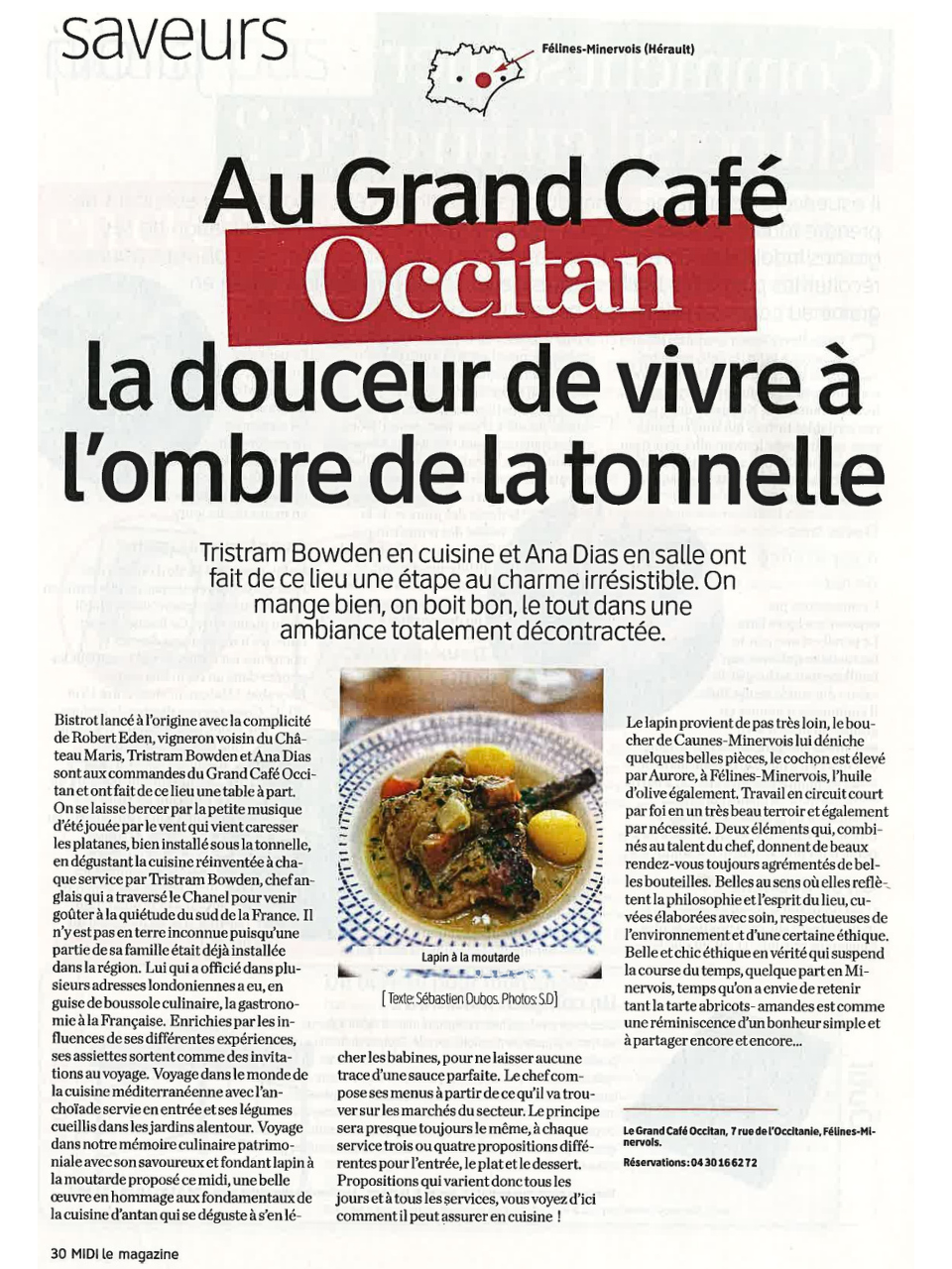“MIDI ma région, mes envies” Château Maris et le Grand Café Occitan!